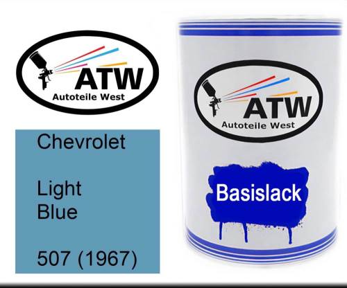 Chevrolet, Light Blue, 507 (1967): 500ml Lackdose, von ATW Autoteile West.